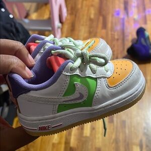Nike Orange Green Sneakers Air Force 1